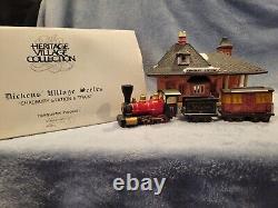 1986 Dickens Village Series Chadbury Station & Train of Heritage Village Coll
