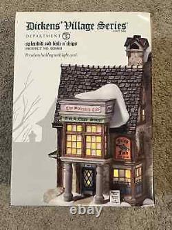 DEPT 56 DICKENS VILLAGE SERIES Splendid cod fish and chips Brand New in Box
