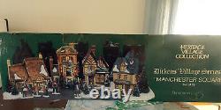 DEPT 56 DICKENS' Village MANCHESTER SQUARE Gift Set of 25 #58301 GREAT DETAIL