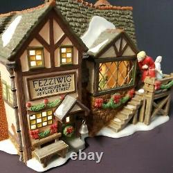 DEPT 56 Dickens Village FEZZIWIG'S BALLROOM GIFT SET withTrees & Figurine & Box