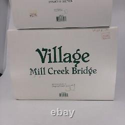 Department 56 #52635 #52633 Village Mill Creek Bridge + Straight Sections