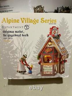 Department 56 Alpine Village Christmas Market Gingerbread Booth 807296 New RARE