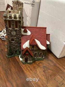 Department 56 Dickens Village Church of St Alban Lighted building VGC Rare, HTF