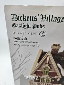Department 56 Dickens' Village Gaslight Pubs POTT'S PUB
