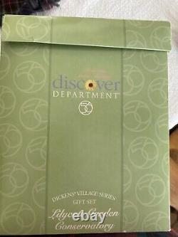 Department 56 Dickens' Village Gift Set Lilycott Garden Conservatory