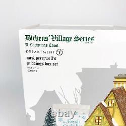 Department 56 Dickens Village Mrs. Perrywell's Pudding Box Set NIB 6003093