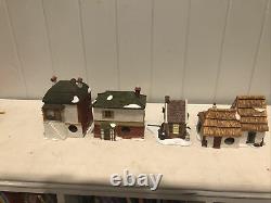 Department 56 Dickens Village Retired 1986 Lot of 8 Lighted Christmas Buildings