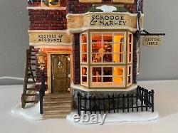 Department 56 Dickens Village Scrooge and Marley Counting House Sign Lighted