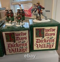Department 56 Dickens' Village Twelve Days of Christmas, Complete 12-pc Set