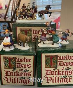 Department 56 Dickens' Village Twelve Days of Christmas, Complete 12-pc Set