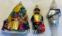 Department 56 Night Before Christmas Dickens Village Mill Glass Ornaments Set 9