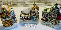 Department 56 Night Before Christmas Dickens Village Mill Glass Ornaments Set 9