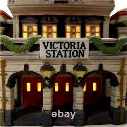 Dept 56 1989 Dickens Village Victoria Station Retired #55743 Brownstone Granite
