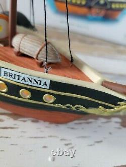 Dept 56 58591 HMS Britannia queens port ship boat RARE Dickens village Xmas