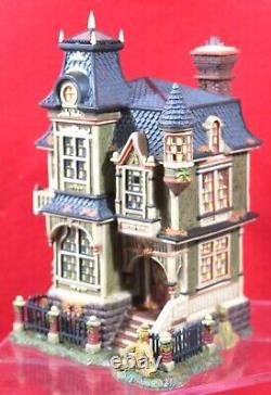 Dept 56 ALL HALLOWS' EVET HAUNTED BARLEYCORN MANOR RETIRED- NEW WithSPOOKY FENCE