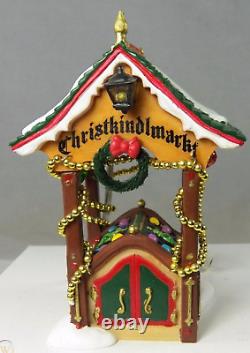 Dept 56 Alpine Christmas Market, The Ornament Booth 804441 Set 2 Lights Mint