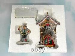 Dept 56 Alpine Christmas Market, The Ornament Booth 804441 Set 2 Lights Mint