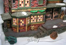 Dept 56 Christmas Dickens Village Canadian Trading Co w Village Peddlers Light