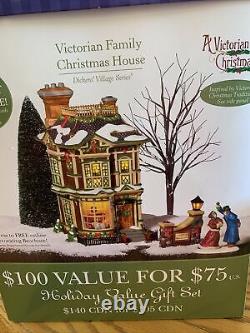 Dept 56 DICKENS VILLAGE 2004 RARE Victorian Family Christmas House #58717