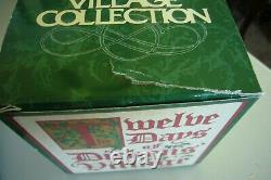 Dept 56 Dickens 12 Days Of Christmas Complete Set All 12 + Sign All Iob