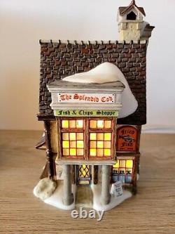 Dept 56 Dickens' Splendid Cod Fish N' Chips & Village Fish & Chips to Go