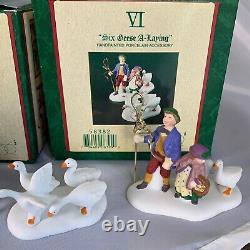 Dept 56 Dickens Twelve 12 Days of Christmas Complete Set of 12 in Original Boxes