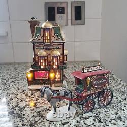 Dept 56 Dickens Village'Abbey Lane Chocolates' Set/2 Limited to 2007