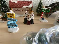 Dept 56 Dickens Village Christmas Carol HUGE LOT 35 FIGURINES ACCESSORIES TREES