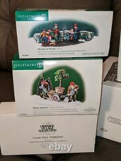 Dept. 56 Dickens Village Hand Painted Lot Of 5 Buildings & 9 Accessories