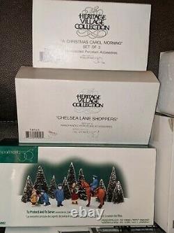 Dept. 56 Dickens Village Hand Painted Lot Of 5 Buildings & 9 Accessories
