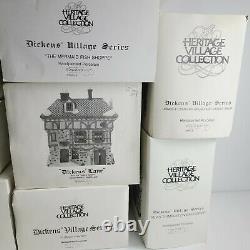 Dept 56 Dickens Village Lot of 23 Includes 14 Vintage Shops & 9 Accessories EUC