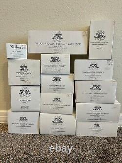 Dept. 56, Dickens Village, Lot of 36 including 9 Buildings & 27 Accessories