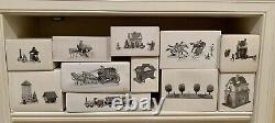 Dept. 56, Dickens Village, Lot of 97 including 40 Buildings & 57 Accessories