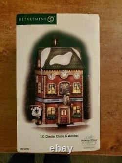 Dept 56 Dickens Village T. C. Chester Clocks & Watches Original Box