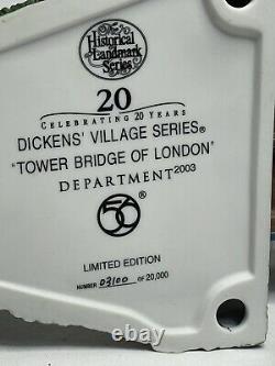 Dept 56 Dickens Village Tower Bridge Of London Special Edition 56.58705 Damaged