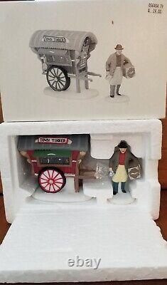 Dept 56 Dickens Vintage Village Christmas Houses Figures Wagons Collectible Lot