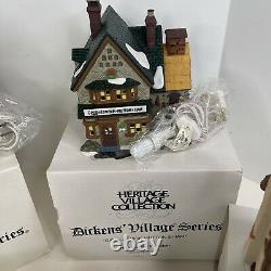 Dept 56 Heritage Village Collection DICKENS VILLAGE SERIES Lot of 6 Buildings