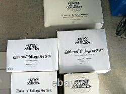 Dept 56 Heritage Village Dickens Series Lot of 15 BUILDINGS AND ACCESSORIES