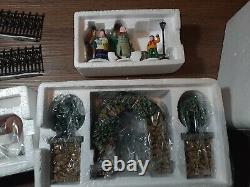 Dept 56 Heritage Village Series Dickens Lot of 8 with boxes, Carolers Building