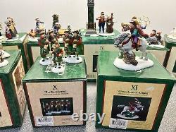 Dept 56 Twelve 12 Days of Christmas Figurines Dickens Village Complete Set