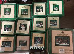 Dept 56 Twelve Days of Dickens Village Full Set of 12, All Checked and Perfect
