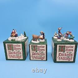 Dept 56 Twelve Days of Dickens Village Full Set of 12- All Excellent Condition