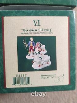Dept 56 dickens village 12 Days of Christmas Lot of 6 partridge, days 1 -6