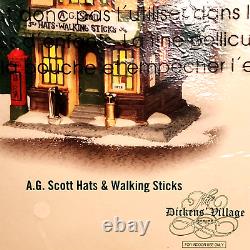 Dickens Village Department 56 A. G. Scott Hats & Walking Sticks # 58741 Sealed
