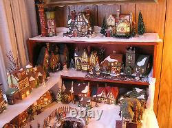 Huge Dickens Village Dept 56 Collection 62 Buildings + People, Scenery, Access