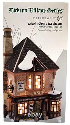 Joseph Edward Tea Shoppe Department 56 Dickens' Village # 4020183 Signed