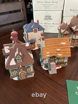 LOT OF 9 DEPT56 Dickens Village Series Heritage Collection with Original Boxes