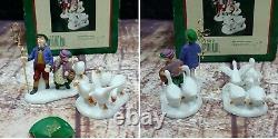 Lot Of 5 Dept 56 Heritage Village Collection 12 Days Of Dickens 1, 2, 4, 6 & 8