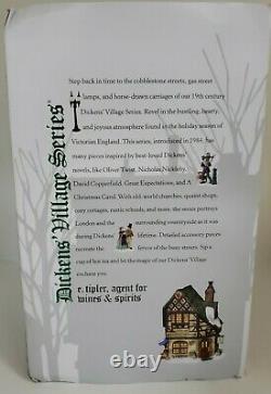 NEW Department 56 Dickens Village E Tipler Agent for Wines & Spirits House 58725