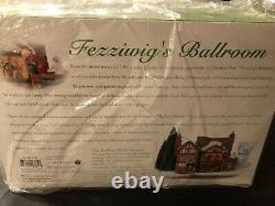 NEW! Dept 56 Dickens Village Fezziwigs Ballroom Gift Set With Snow And Trees